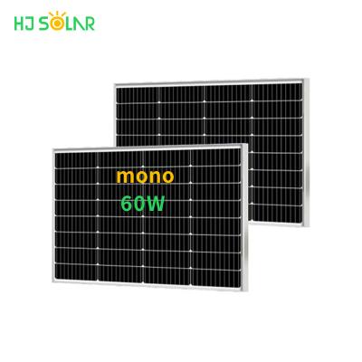 China Solar System Mini 60W Solar Street Light Solar Panel For Solar Powered Mono PV Modules Solar Street Light Full Cells for sale