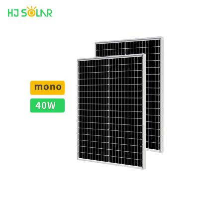 China Solar System Street Light Mini Solar Panel Price 40W PV Solar Modules For Sun Solar Power Street Light Mono Solar Panels for sale