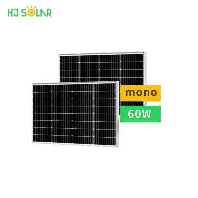 China Solar System Solar Street Light Mini Full Mono Cells 40W~450W PV Modules 60 Watt Solar Panel For Solar Home Street Light System for sale