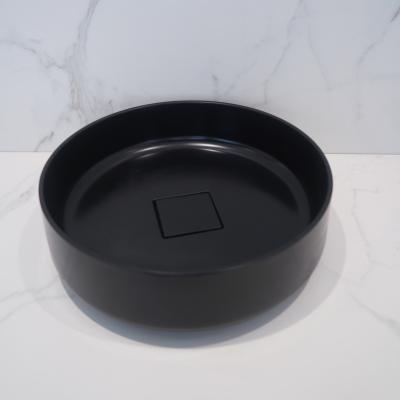 China Modern Wash Basin Sanitary Round Sink Bathroom Ware Stone Basin Acrylic Resin Stone Basin Artificial Stone Sink for sale