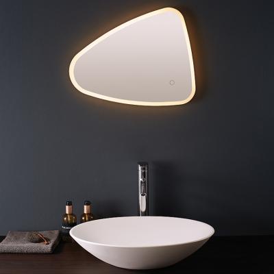 China Irregular Shape Magnifying Bathmirrors Aluminum Frame With Silver Copper Mirror for sale