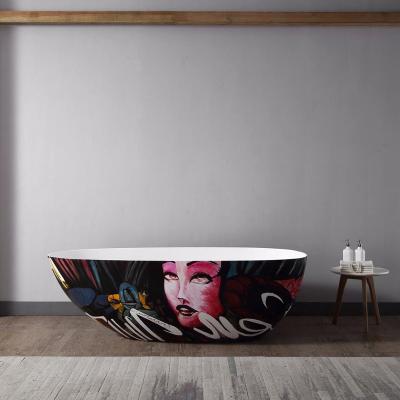 China Eco-friendly Style Matte Feeling Freestanding Bathtubs Soaking Spa Tub for sale