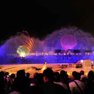 China / Chinese Decorative Wonderful Laser Water Film Show Water Curtain Film Fountain for sale