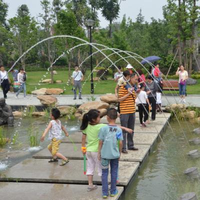 China Modern Outdoor Walkway Interactive Laminar Jumping Arch Jet Fountain for sale