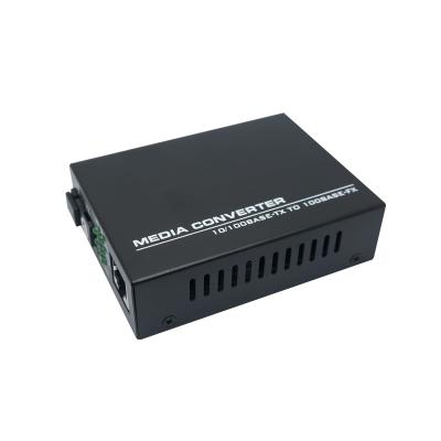 China FTTX 10/100M Media Converter BiDi Single Fiber Single Mode 1310/1550nm 25km SC Fiber To Ethernet for sale