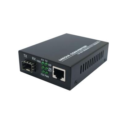 China FTTX Gigabit SFP Media Converter 1SFP and 1RJ45 for sale