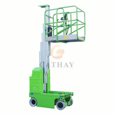 China Hotels 6m Hydraulic Overhead Man Lift Electric Operating Manual With CE for sale