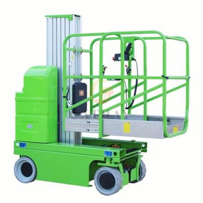 China Hotels Mini Manual Mobile Man Lift Residential Industrial With Ce for sale