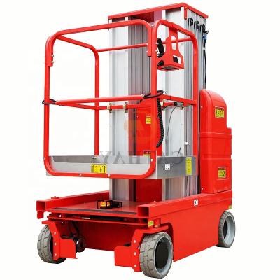 China Hotels Cathaylift 6~9m Load 125~200kg Small Indoor Outdoor Low Level Access Self Propelled Mast Lift with CE Certification for sale