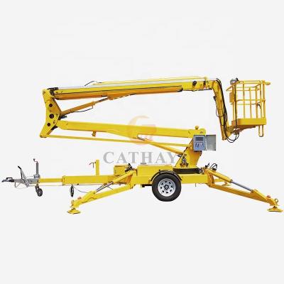 China Hotels Telescopic Mobile Hydraulic Electric Man Lift 16m Cherry Picker With Ce for sale