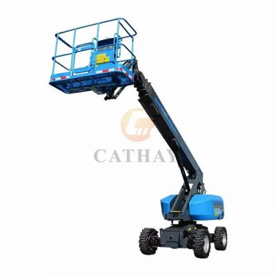 China Hotels CE Mini 16m Self Propelled Articulated Telescopic Electric Boom Lift ISO Load 230kg for sale