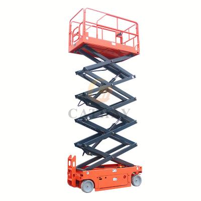 China Portable Hotels Manlift Solar Panel Cylinder Hydraulic Tower Lift for sale