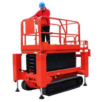 China Hotels Industrial Rough Terrain Electric Hydraulic Scissor Lift For Sale for sale