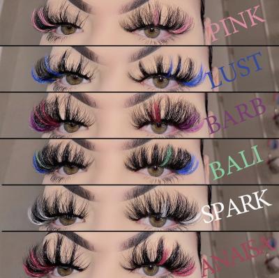 China Long newcomer natural 20mm 25mm long Dramatic 3D Mink Eyelashes Handmade Colored Real Mink Lashes for sale