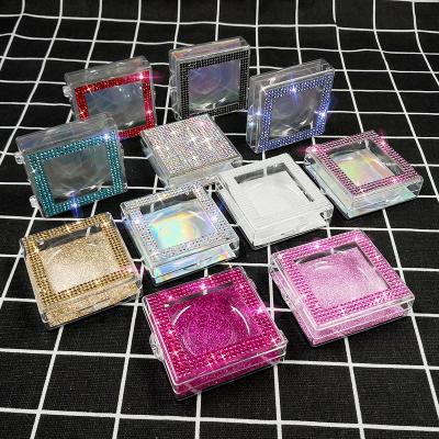 China lashes glitter box make your own brand custom lashes packaging box 3d mink eyelash luxury private label L-102 for sale