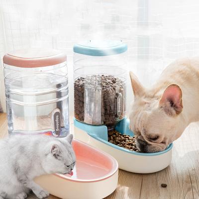 China Luxury Automatic Dog Food Water Dispenser Bottle Bowl Smart Automatic Pet Feeder for sale