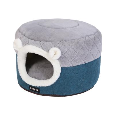 China Breathable Warm Sleep Pet Bed House Winter Soft Plush Cat Dog Kennel for sale