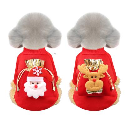 China Christmas Viable Holiday Winter Large Dog Shipping Drop Dog Hat Fashions Pet Clothes for sale