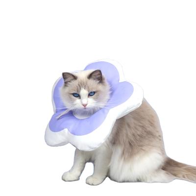 China Flower DETACHED Shape Fashion Drop Shipping Adjustable Elizabethan for Dogs Cats Cotton Pet Soft Recovery Soft Protector Cute Collar New for sale