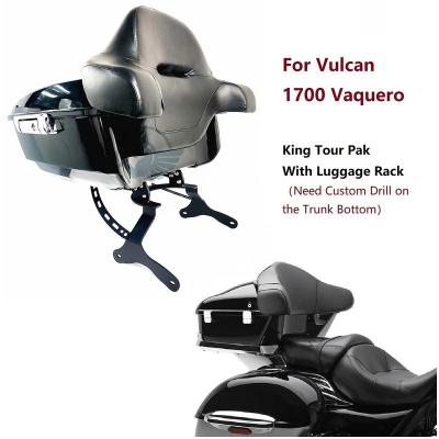 China Plastic METAL+ABS Magekyn Parts Accessories For Kawasaki Vulcan VN1700 Vertical Sailing Vaquero ABS Se King 1700 Tour Pack Pak Top Case Box With Rear Rack for sale