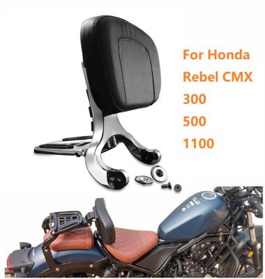 China STEEL Adjustable Folding Rider Driver Passenger Backrest Rear Rack Sissy Bar For Honda 2017-2020 CMX Rebel 300 500 CMX300 CMX500 1100 for sale