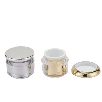 China Luxury Cosmetic Bottle 20g 30g 50g 30ml 50ml 80ml Personal Care Containers Rose Gold Acrylic Cosmetic Jars Set for sale