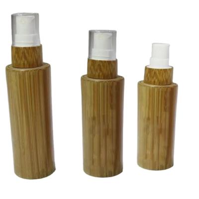 China Personal Care Bamboo Lotion Bottle Lotion Pump Bottle,Bamboo Lotion Bottle Airless Pump Lid,Bamboo Plastic Lotion Bottles for sale