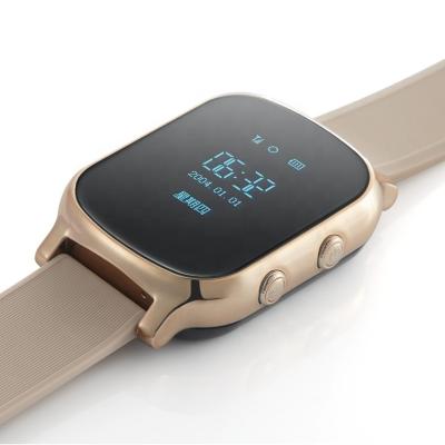 China T58 GPS Elderly Watch Mini Sport Watch GPS Wifi Dual Dual Locate Silver Gold Kids Smart Watch Remote Wristwatch Monitor SOS APP for sale