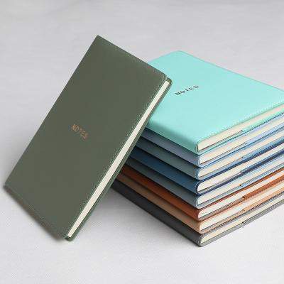 China Custom Simple Style Logo Diary A5 PU Business Notebook Hard Cover Book School Notebook With Soft Cover for sale