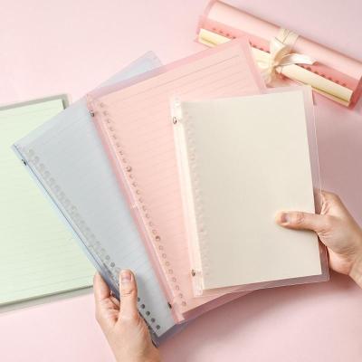 China Simple Style Promotional Spiral Stationery Recycled Binding Paper Notebook A5 B5 Loose Leaf Notebook for sale