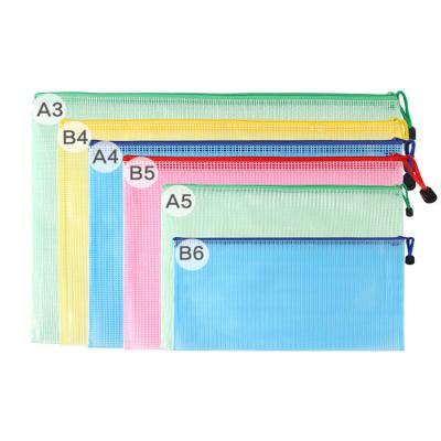 China Schools & Offices In A4 A5 A6 Running Simple Pencil Bag Clear Pocket Mesh Design Pencil Bag Waterproof for sale