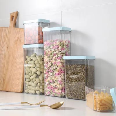 China Stackable Freshness Keeping Clear PP Kitchen Canister Container With Transparent Color Sealed Lid Food Container Kitchen Jar Organizer for sale