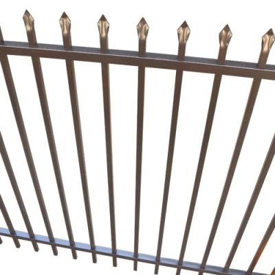 China Easily Assembled Powder Coated Stainless Steel / Garden School Top Spear Fence Panel for sale