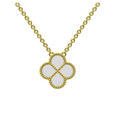 China CLASSIC Toq quality 18k gold plated necklace 925 sterling silver four leaf clover pendant necklace for women for sale