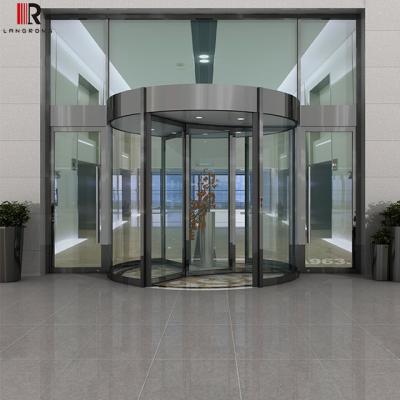 China Automatic 3 Wings Automatic Revolving Doors With Showcase for sale