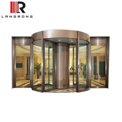 China Manual Concrete Column Pillar Surrounded Rolling Revolving Entrance Door for sale