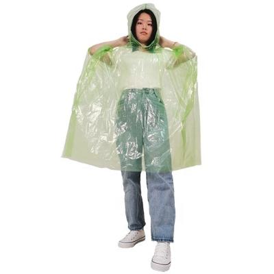 China 100% Big Delivery Fashion EVA Thickened Waterproof Clear Transparent Raincoat Solid Color Quick Cuff Large Increasing PE Coat Rain Poncho for sale