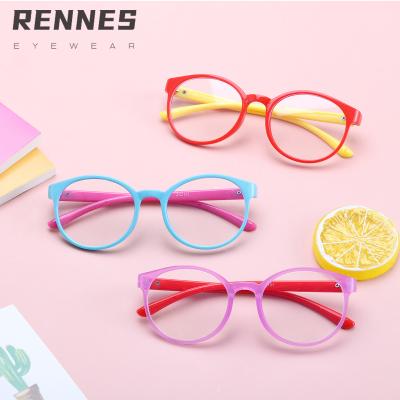 China For Reading Glass Reindeer Vintage Kids Round Glass Blue Light Blocking Customized Logo Glass Frame Kids for sale