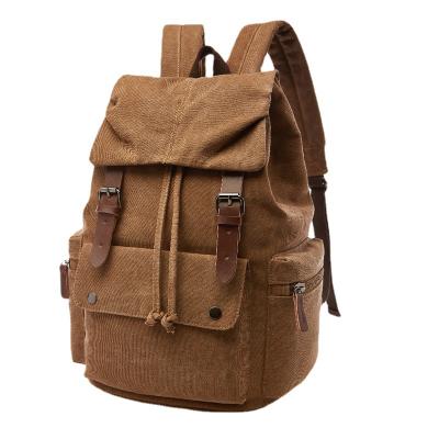 China Other Fashion YK04 New Trend High Quality Canvas Travel School Drawstring Backpack With Zipper for sale