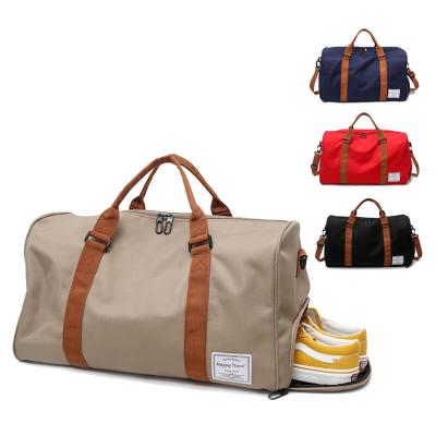 China New Fashion V-020 Luxury Outdoor Sports Sublimation Travel Duffel Bag Nylon Gym Bag With Shoe Compartment for sale