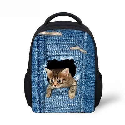 China SB022 OEM/ODM Denim Waterproof Kids Backpack 3D Cat Dog Animal Bag Cute Backpack Animal School Bags Backpack for sale