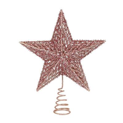 China Christmas Day Decoratiom 10inch Plastic and Iron Christmas Tree Decoration Pink Top Supplier of Christmas Decorations for sale