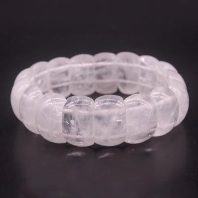 China Hot Sale Trendy Gifts Natural Aura Clear Quartz Gemstone For Women Girls Bracelet Jewelry Accessories for sale