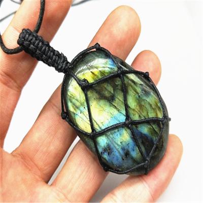 China Pendant With Chain High Quality Labradorite Pendant Necklace Hot Selling Energy Gemstone Necklace Healing Pendant For Women Men for sale