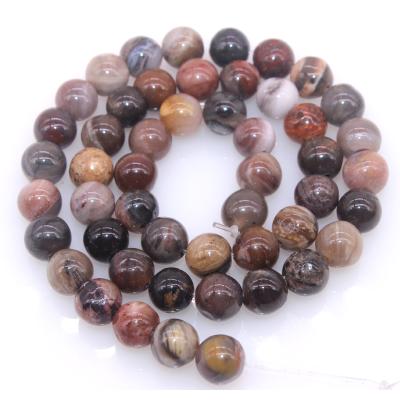 China Hot Sale Trendy Natural Smooth Gemstone Beads Jewelry Accessories Bracelet Loose Round Necklace for sale