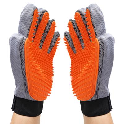 China 333 Tips Silicone Hair Remover Viable Pet Grooming Glove for sale