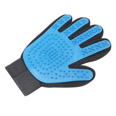 China Cat Grooming Glove Wholesale Pet Hair Remover Stocked Rubber Dog Bathing Glove for sale