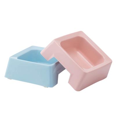 China New Viable Hot Selling Colors Slide Design Plastic Dog Food Bowl for sale