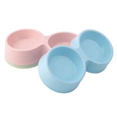 China Sustainable Wholesale Eco - Friendly Double Plastic Dog Bowl for sale