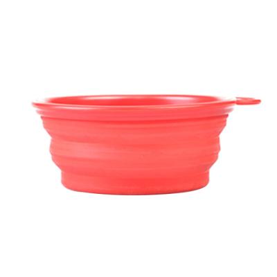 China Sustainable Travel Collapsible Pet Bowl , Collapsible Silicone Dog Bowl for sale